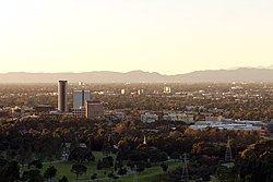 Looking northwest over Burbank from Griffith Park