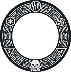 A donut-shaped symbol with different SS runes on it