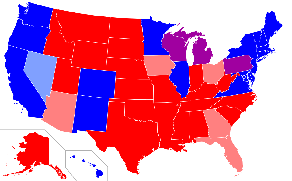 Red states and blue states