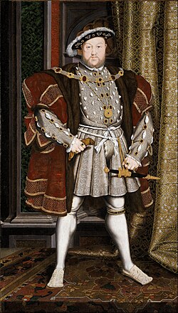 Full-length portrait painting of King Henry VIII