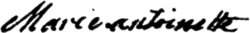 Marie Antoinette's signature