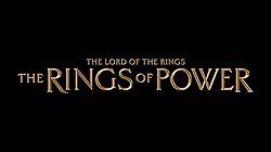 The series' title, "The Lord of the Rings: The Rings of Power", in gold letters.