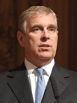 Head shot photograph of Andrew as Duke of York at the age of 53