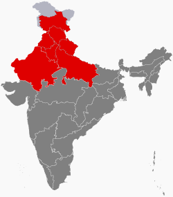Location of Northwest India
