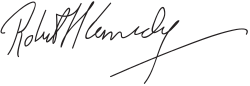 Cursive signature in ink