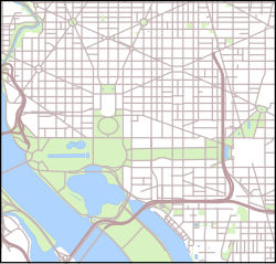 White House is located in Central Washington, D.C.