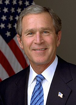 A 2003 presidential portrait of George W. Bush.